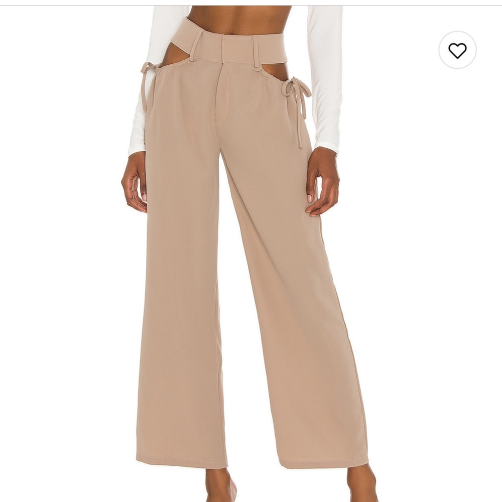 Superdown BENNY CUT OUT PANTS IN KHAKI